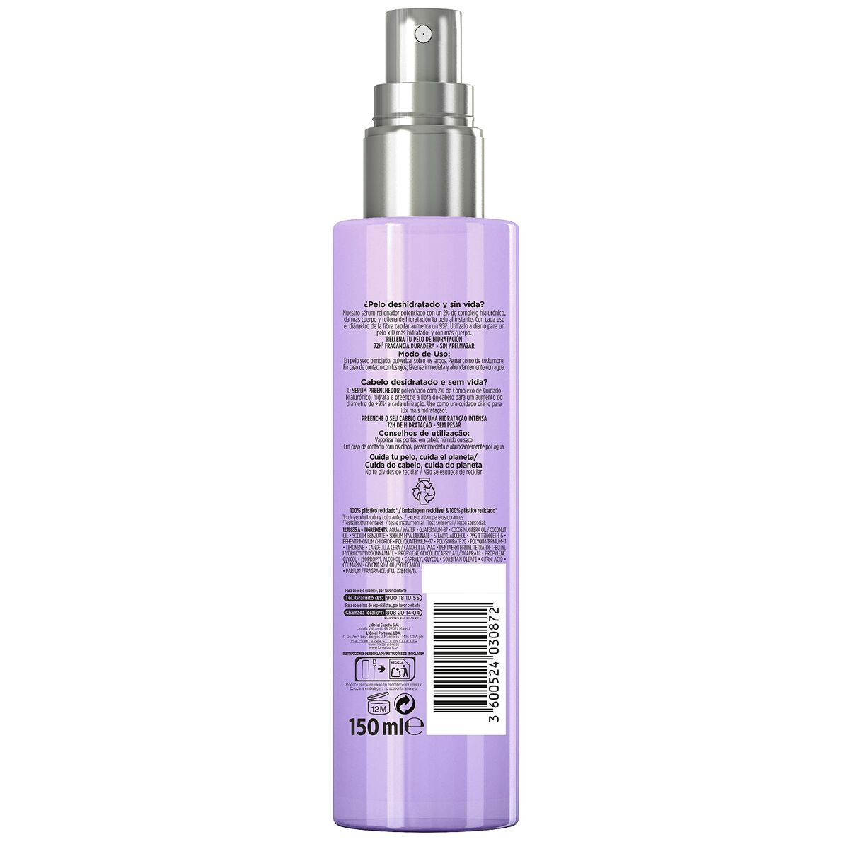 Siero per Capelli L'Oreal Make Up Elvive Hidra  150 ml